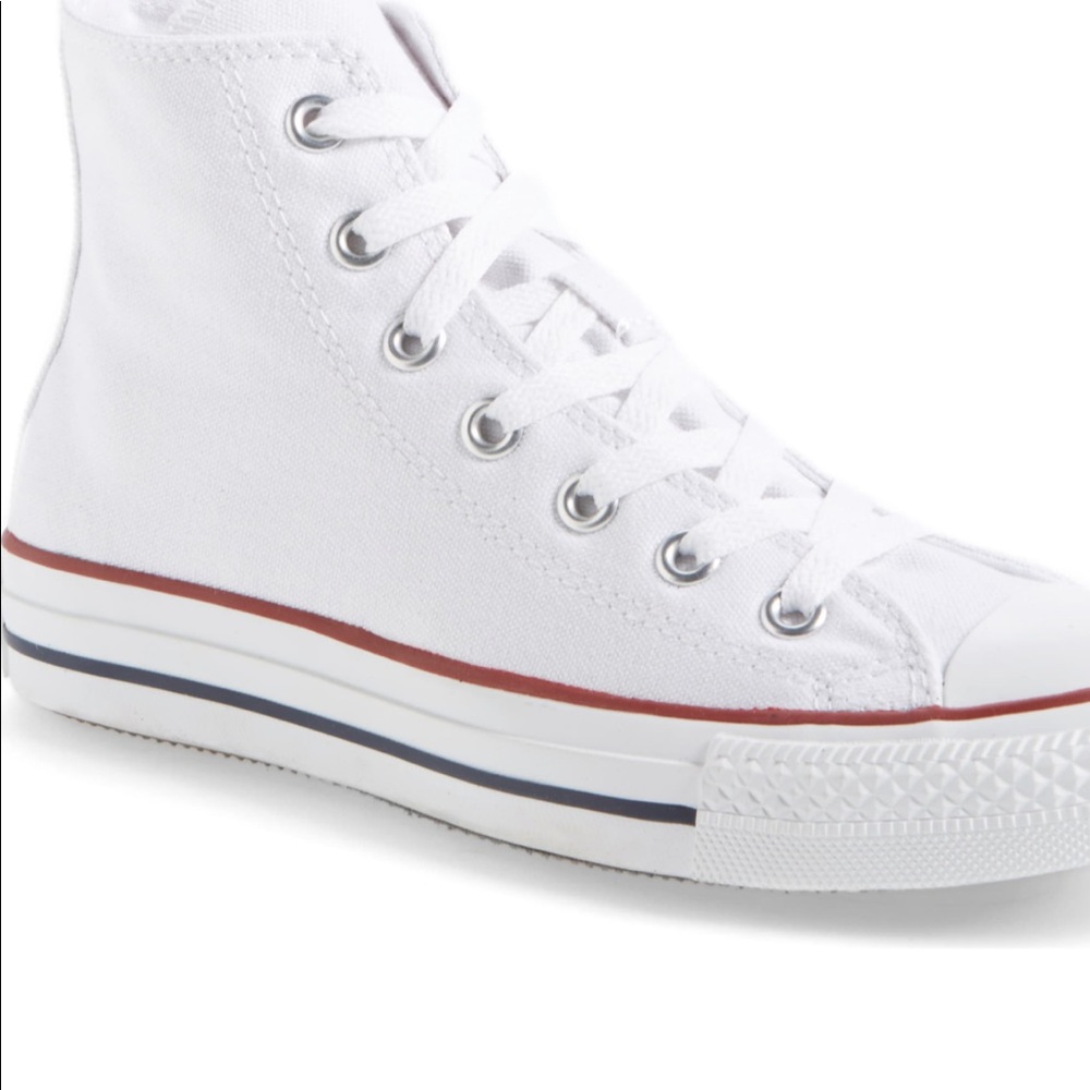 White high top converse !!